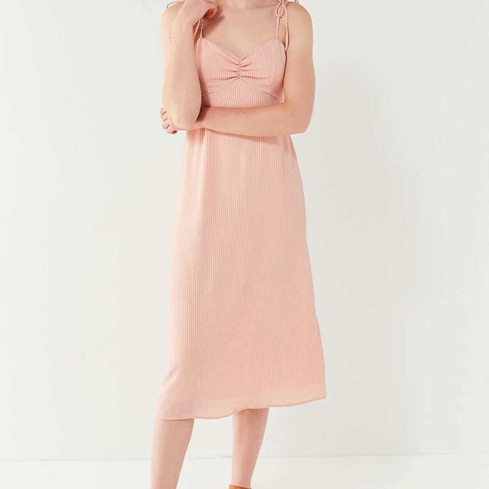 UO Empire Waist Striped Midi Dress